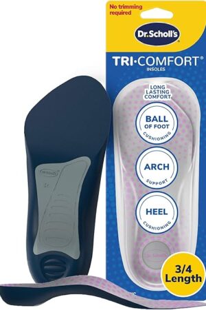 Dr Scholl's Tri-Comfort Insoles - for Heel; Arch Support and Ball of Foot with Targeted Cushioning (for Women's 6-10)