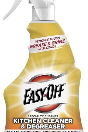Easy-Off Specialty Kitchen Degreaser Cleaner, Clear, Lemon, 16 Fl Oz