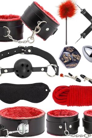 BDSM Bondage Restraints for Adult Toys, 12 Pcs Bondage Gear and Accessories Sex Toys for Women and Couples