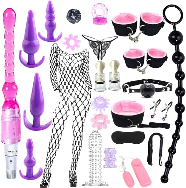 26PCS Anal Plug Set BDSM Restraints Couples Toys for Women Men Sex Toy