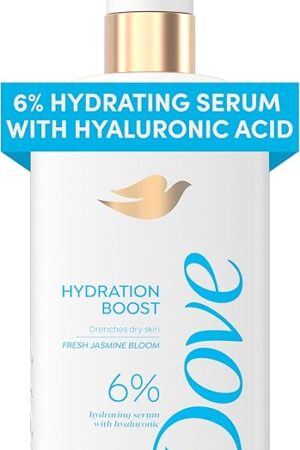 Dove Serum Body Wash Hydration Boost actively drenches dry skin with Hyaluronic Acid Serum 185 Fl Oz