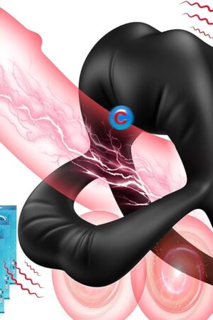 Vibrating Cock Ring with Sexy Lip Clitoris Stimulator, Stretchy Penis Ring Sex Toys for Men Erection Couples Kinky Pleasure Vibrator Adult Toys Male Vibrators 9 Vibrations, Juguetes Sexuales Hombre