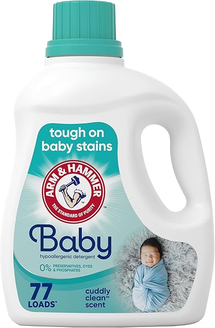 ARM & HAMMER Baby, 77 Loads Hypoallergenic Liquid Laundry Detergent, 1005 fl oz