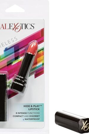 CalExotics Hide & Play Lipstick - Compact Vibe MassagerBullet - Waterproof Travel Size Sex Toys for Couples - Red