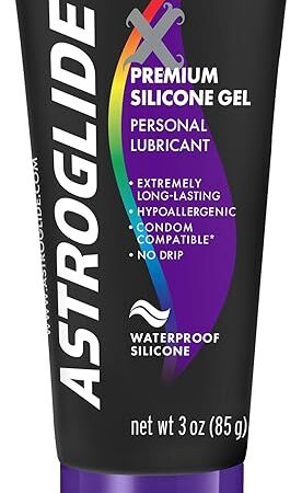 Astroglide Silicone Lube (3oz), X Premium Gel Personal Lubricant for Vaginal and Anal Sex, No Drip Stay-Put, Long-Lasting for Men, Women and Couples, Waterproof for Water Play
