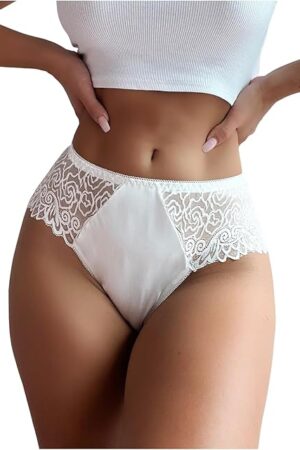 Women Lace Sexy Panties Patterned Mid Rise Casual Briefs Underwear