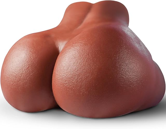 24LB Male Masturbator Sex Doll for Men Pocket Pussies, Realistic Brown Skin Texture Soft Female Big Ass & Pussy Adult Sex Toy with 2 Hole Deeper Vagina & Tight Anal