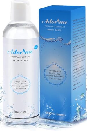 Water-Based Condom-Compatible Sex Lubricant, Adorime Long-Lasting Personal Anal Lube for Women Vagina Dryness Men Adult Toys 8 oz