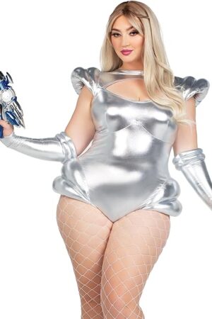 womens 2 Pc Cosmic Cutie Halloween Costume With Fingerless Gloves