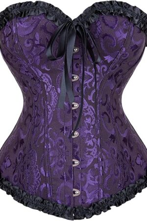 Black Corset Top for Women Pirate Corsets Shapewear Steampunk Corset Overbust