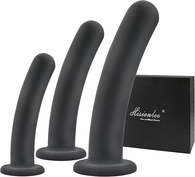 Anal Dildos Anal Plug Training Set,3 Sizes Silicone Butt Plug Anal Trainer Kit with Strong Suction Cup Base Anal Toys Sex Toys for Women Men Adult Sex Toys & Games(Black)