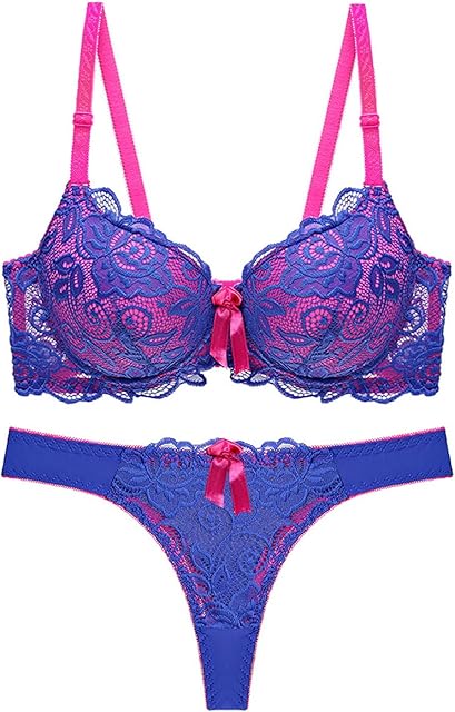 Women's Exotic Lingerie Sets Underwire Push Up Bra and Panty Set Sexy Two Piece Lingerie Set Underwear
