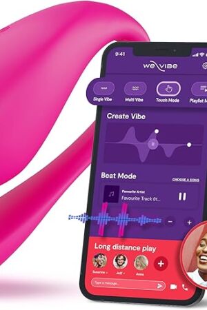 We-Vibe Jive 2 Wearable Panty Vibrator | Egg Vibrator for Women Couples | App & Remote Control G Spot Massager | Discreet Long Distance Adult Sex Toys with 10 Intensity Levels | Waterproof | Pink