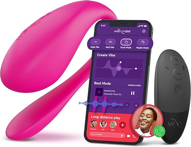We-Vibe Jive 2 Wearable Panty Vibrator | Egg Vibrator for Women Couples | App & Remote Control G Spot Massager | Discreet Long Distance Adult Sex Toys with 10 Intensity Levels | Waterproof | Pink