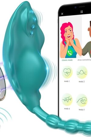 Wearable Clitoral Vibrator Sex Toys for Women, APP Control Invisible Quiet Butterfly Panty Sex Stimulator with Magnetic Clip, 9 Powerful Vibrations, Clitoris Anal Stimulation Adult Sex Toys