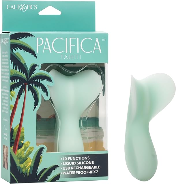 CalExotics Pacifica Tahiti 10 Modes Vibrator for Women with Contoured Design and Waterproof Body Safe Silicone - SE-4210-10-3