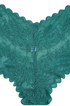 Women Floral Lace High Waist Thong Sexy Butt Lift Panties Lingerie Sheer Lace Underwear Hollow Out Cheeky Thongs