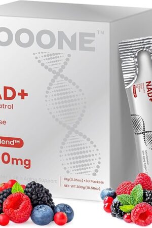 zooone- NAD+ Supplement 30pcs, Premium Nicotinamide Riboside & Resveratrol, DNA Repair & Healthy Aging， Advanced NAD Supplement for Men & Women, Boosts Cellular Energy