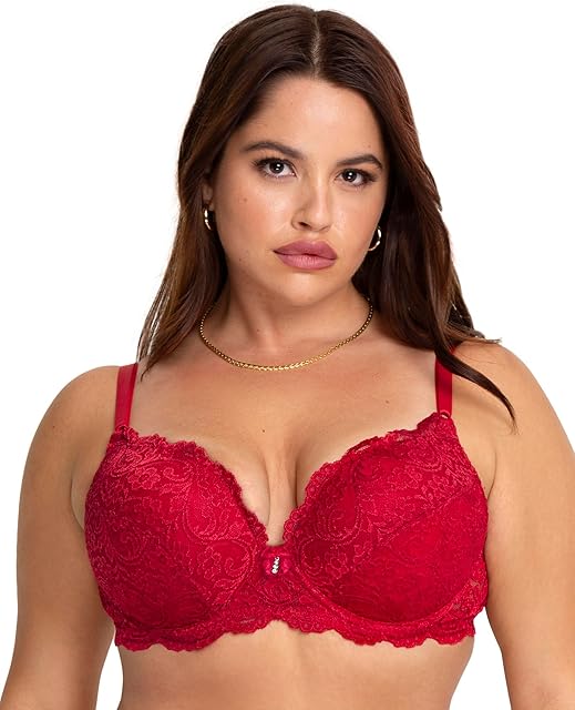 Women's Maximum Cleavage Underwire Push Up Bra, Available in Single and 2 Packs