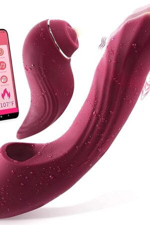Vibrator Sex Toys Adult Dildo - QUZAR 6 in 1 Detachable Set Heating APP Vibe with 7 Tapping 7 Thrusting 10 Vibration, Female True Clit Nipple G Spot Anal Stimulator for Women Men Couples Game