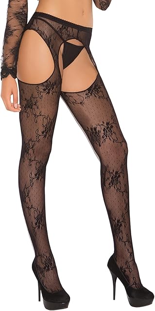 Women's Lace Suspender Pantyhose