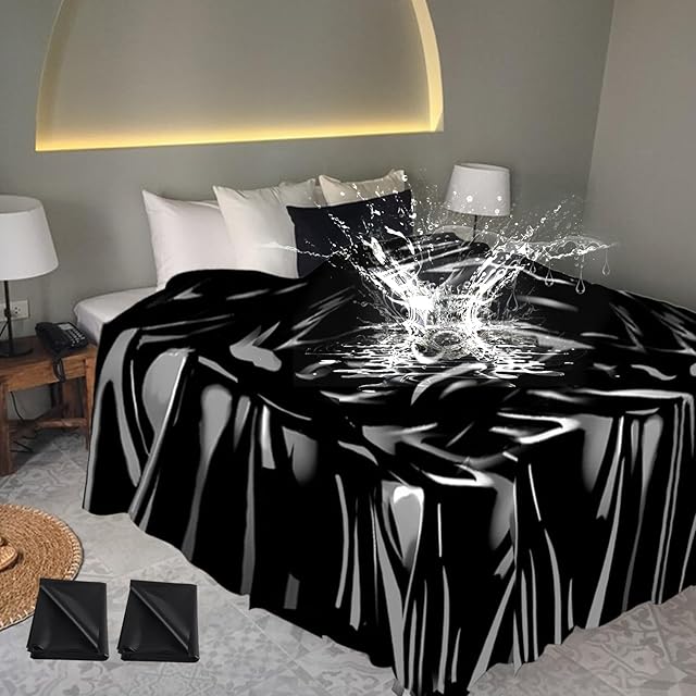 2PCS BDSM Waterproof Sex Sheets Sex Toys Mess-Proof Play Sheet,Reusable Playtime Bed Covers Bedroom Sex Products Versatile Waterproof Bed Mattress Cover for Couple Messy Play and Bed Protection