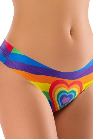 Womens Thong Panties  PRIDE Collection | LGBTQ+ Prints | Cotton Crotch, Stretch Fit, Tagless, Elastic-Free