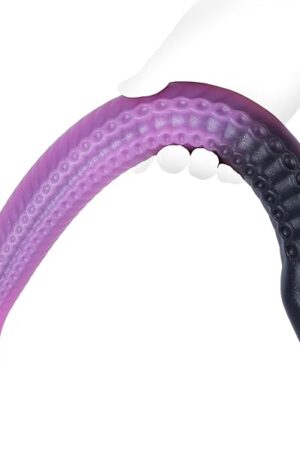 Extra Long Dildo 159'' Liquid Silicone Octopus Tentacle, Fantasy Anal Sex Toys with T Shape Base Design Knot Butt Plug, for Women Men Gay Couple, G-spot Anal Prostate Massager with Ribbed & Knot