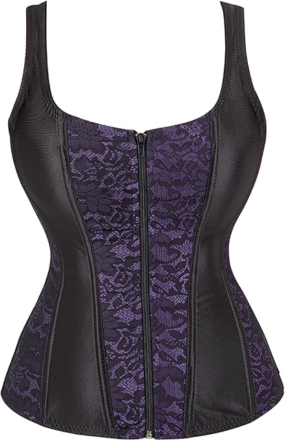 Women Sexy Boned Lace up Corsets and Strap Bustiers Top Overbust Shaper