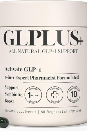 GLP-1 Supplement for Women and Men | Hunger & Metabolism Support - Expert Formulated to Support GLP1 Naturally | Probiotic and Prebiotic (60 Capsules)