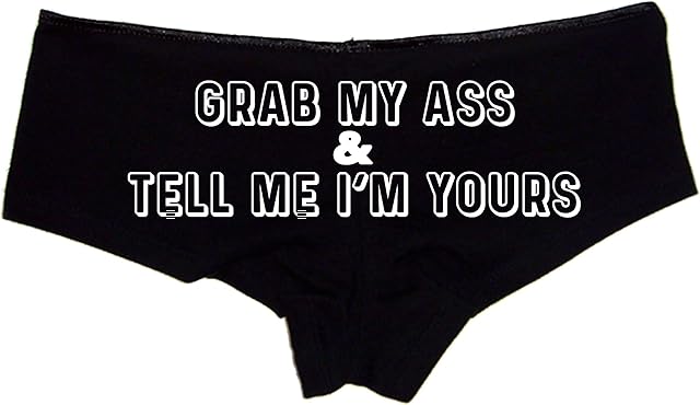 Grab My Ass Panties for WomenFlirty Booty Shorts Romantic Cotton Lingerie Gift for Her, Cheeky Cute Underwear
