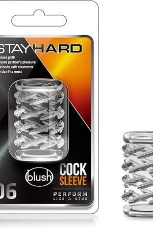 Blush Sex Toys for Men - Stay Hard Cock Ring Sleeve 6 - Soft Tickly Ridges Penis Ring for Enhance Erection & Girth - Slide It On Penis, Vibrator, Dildo - Stack, Mix, Match to Create Unique Sensations