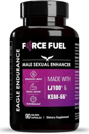 Herbal Supplement Sex Pills for Men  Last Longer in Bed and Enhance Erection Sensitivity  Includes Lab-Tested LJ100 Tongkat Ali & KSM-66 Ashwagandha  30 Doses for Men Eagle Endurance by Force Fuel