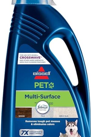 Bissell Multi-Surface Pet Formula with Febreze Freshness for Crosswave, 2295L, 80 oz, Safe to use on Sealed Hard Floors and Area Rugs, Removes Tough Pet Messes, and Eliminates Odors Febreze Freshness