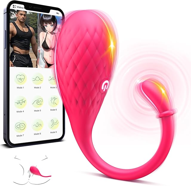 Couples Sex Toys Wearable Vibrator - APP Control Panty Vibrator with 9 Powerful Vibrations for Clitoral Vagina G Spot Anal Stimulation, Quiet & Mini Egg Butterfly Vibrators Adult Sex Toys for Women