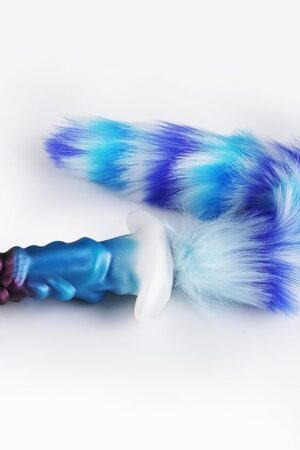 551" Silicone Large Butt Plug Tail Plug, 118" Fantasy Long Anal Stretcher Cute Furry Fox Tail with T-Base for Cosplay, Anal Sex Toys for Women Men
