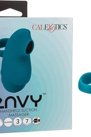 CalExotics Envy Handheld Suction Massager, Silicone Rechargeable Finger Vibrator for Women with 3+7 Function Settings - SE-0012-15-3