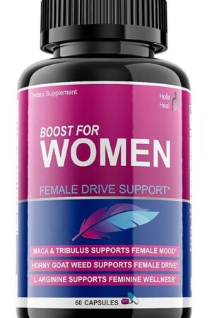 Libido Booster for Women Fast Acting with Horny Goat Weed - Female Desire Pills with Maca Root, Tribulus Terrestris, Ginseng and Hornygoatweed Women - Hormone Balance, Made in USA (60 ct)