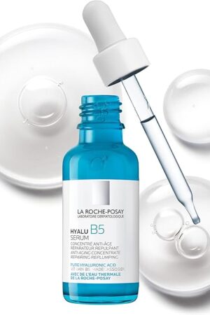 La Roche-Posay Hyalu B5 Pure Hyaluronic Acid Serum for Face, Vitamin B5 + Hyaluronic Acid + Madecassoside, Hydrating Serum Visibly Plumps Skin, Sensitive Skin Safe, Anti Aging, Oil-Free