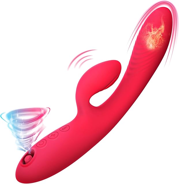 G-spot Sucking Vibrator, Clitoral Rabbit Vibrator Dildo Stimulation with 5 Suction & 10 Vibration Modes & Heating Modes, Adult Sex Toys for Men Women Couples, USB Rechargeable & Waterproof & Quiet 2