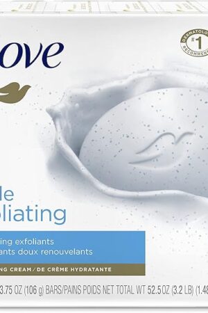 Dove Beauty Bar More Moisturizing Than Bar Soap Gentle Exfoliating With Mild Cleanser For Softer And Smoother Skin 375 oz Pack of 14