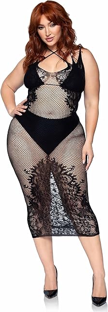 Women's Seamless Net and Lace Halter Dress