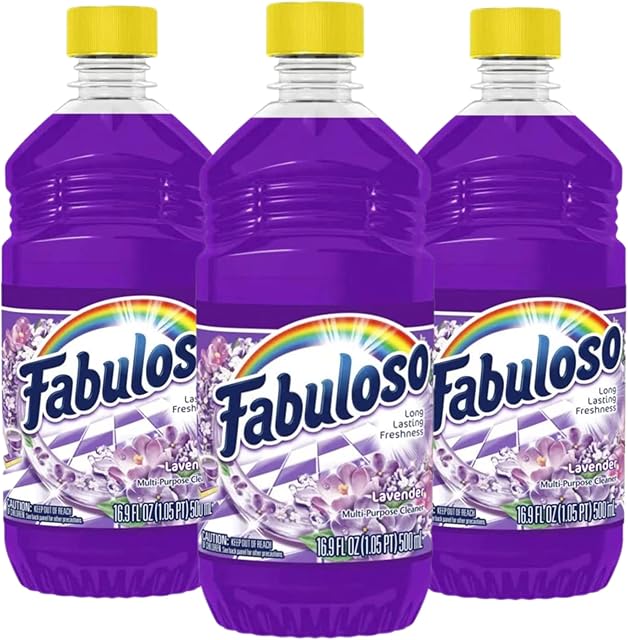 Fabuloso All Purpose Cleaner Lavender, Fabuloso Floor Cleaner, Multi-Purpose Cleaner (Pack of 3)