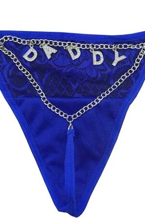 Custom Thongs with Rhinestone Name Text for Women, Personalized Letters DIY Sexy G-strings Underwear Panties, Valentines Day Gifts for Wife, Girlfriend, Her, One Size Fits All