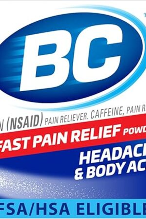 BC Powder Original Strength Pain Reliever, Aspirin Dissolve Packs, 50 Count
