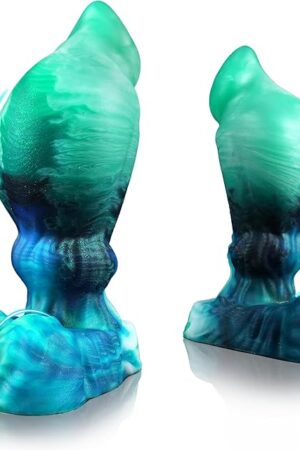 24" Diameter Huge Thick Monster Dildo with Knot, 65" Short Fantasy Knotted Dildo with Powerful Suction Cup, Large Butt Plug Soft Silicone Girthy Anal Sex Toys for Women Men Couples