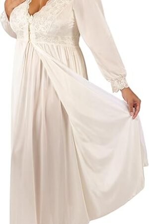 Women's Nightgown Robe Peignoir Set Silhouette Nylon Sleepwear