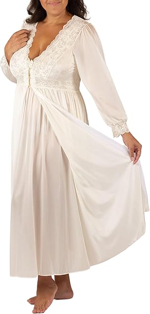 Women's Nightgown Robe Peignoir Set Silhouette Nylon Sleepwear