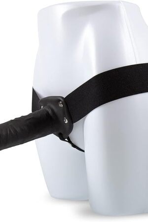 Blush Novelties Dr. Skin Hollow Realistic Strap On - 7.75 Inch Length and 1.75 Inch Width - Can be Used by Any Gender - Elastic Harness Fits up to 40 Inch Waist - Soft Lifelike Feel and Look Adults