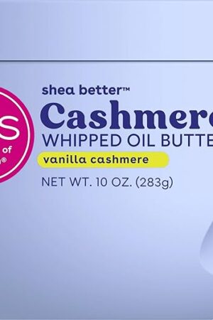 eos Cashmere Whipped Oil Body Butter, Vanilla Cashmere, 72 Hour Weightless Moisture For Dry Skin, Rich Formula and Deep Hydration, Body Care, 10 oz